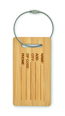 Logotrade promotional merchandise photo of: Bamboo luggage tag