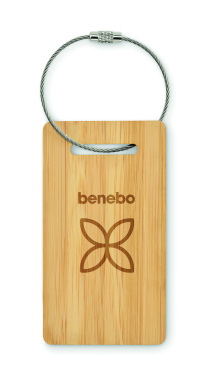 Logo trade promotional items picture of: Bamboo luggage tag