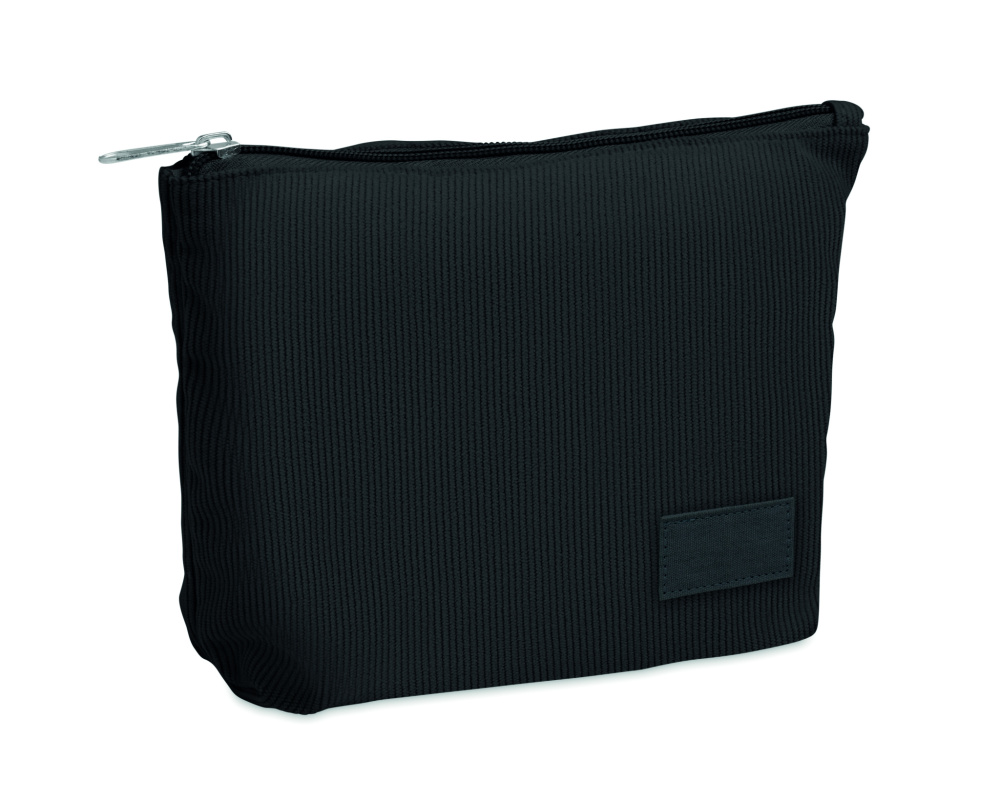 Logo trade promotional items picture of: Corduroy cosmetic bag