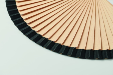 Logo trade promotional items image of: Wooden hand fan