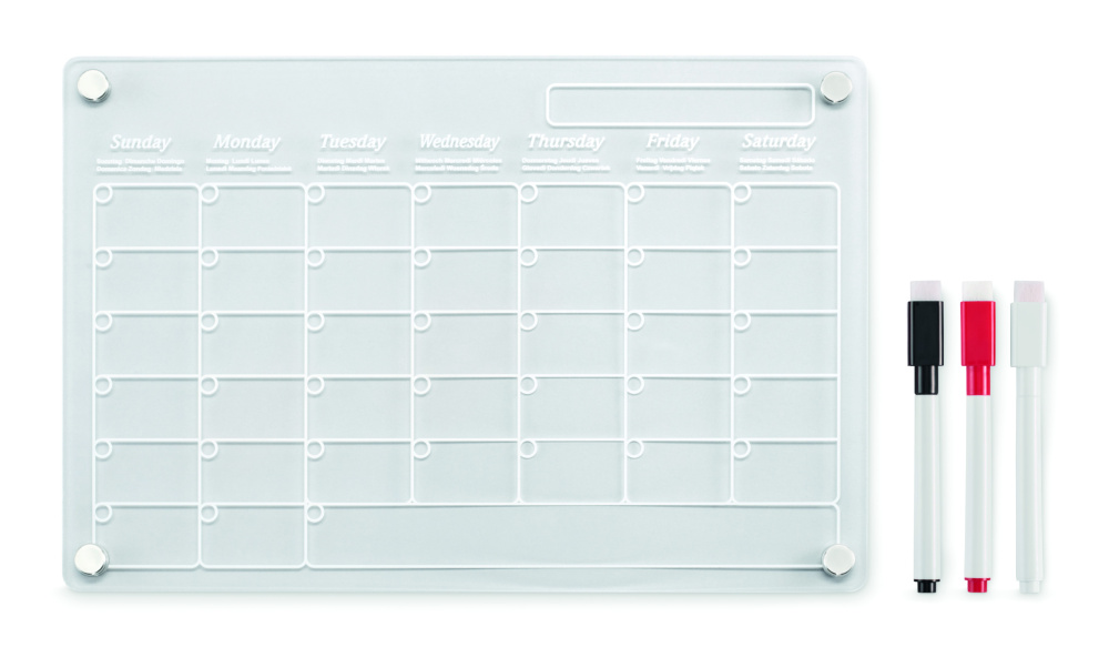 Logo trade corporate gift photo of: Magnetic acrylic planner