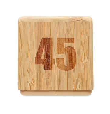 Logo trade promotional merchandise image of: Bamboo twist snooze timer