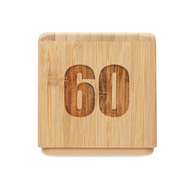 Logotrade corporate gift picture of: Bamboo twist snooze timer