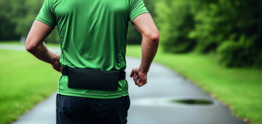 Logotrade promotional giveaways photo of: Sports waist bag 600D RPET