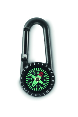Logo trade advertising products image of: Outdoor compass with carabiner