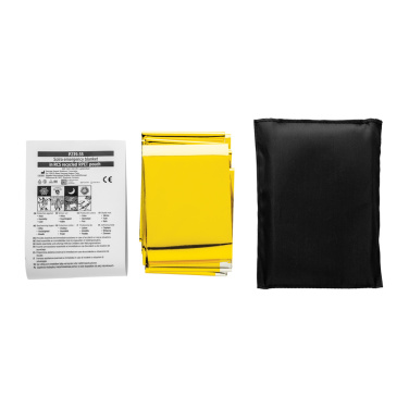 Logotrade business gift image of: Solra emergency blanket in RCS recycled RPET pouch