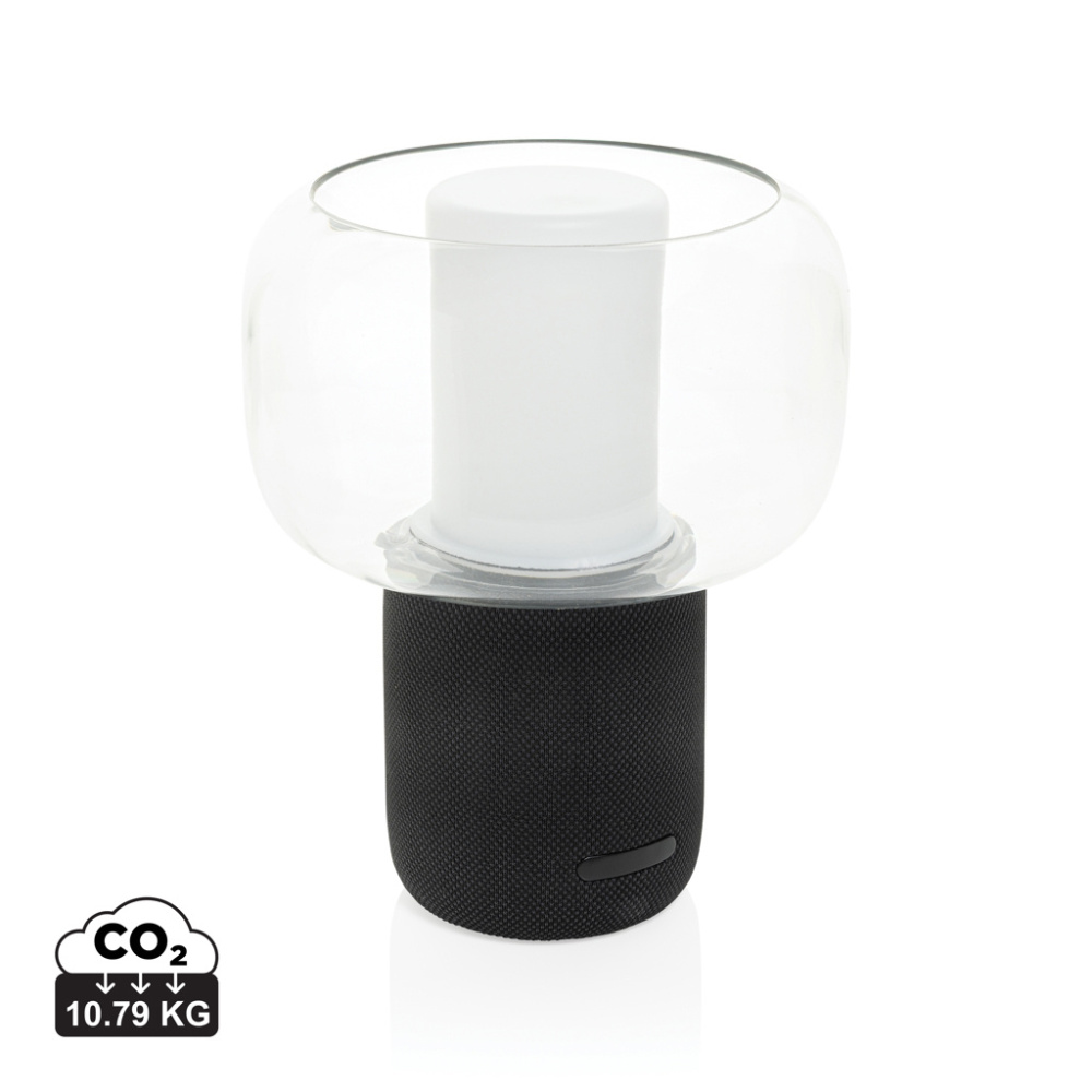 Logo trade promotional products image of: Lux RCS recycled plastic 10W speaker lamp