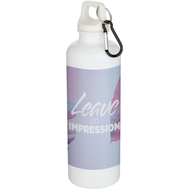 Logotrade business gift image of: Oregon 750 ml solid colour RCS recycled plastic water bottle with carabiner
