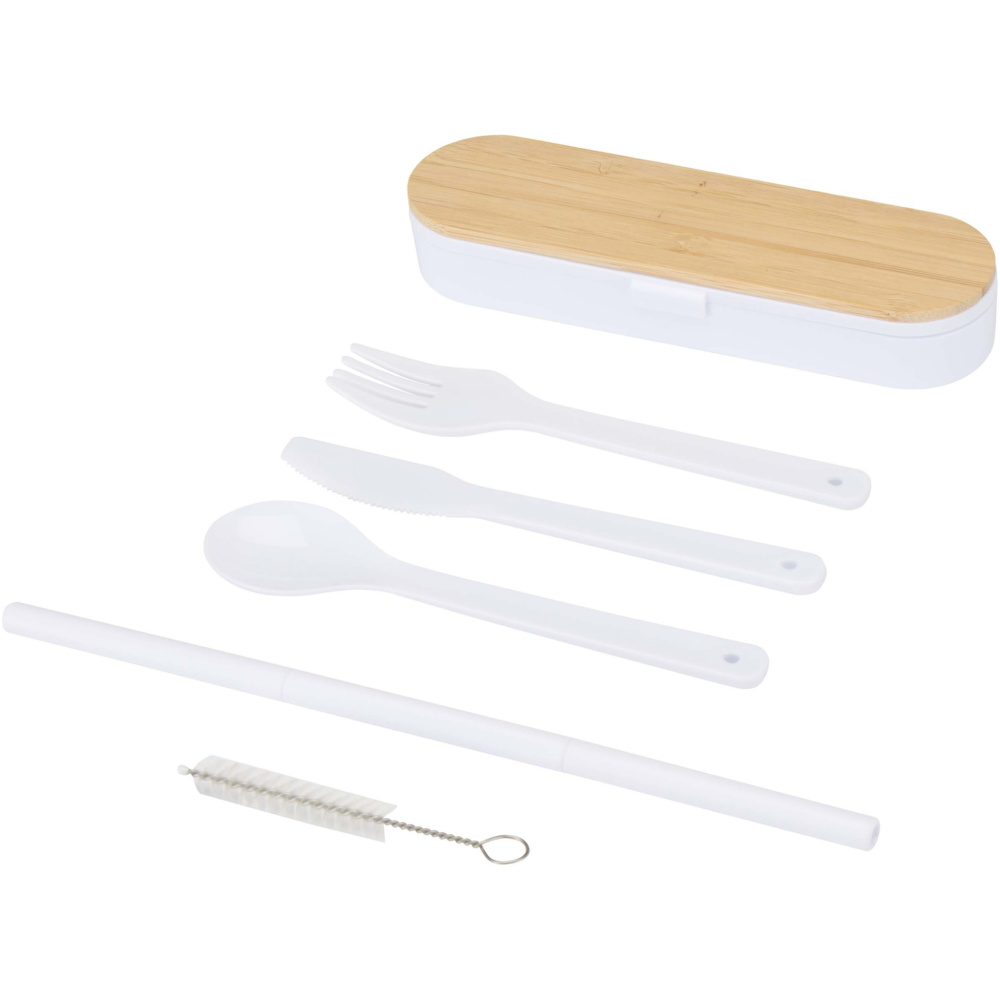 Logotrade promotional item picture of: Runa cutlery set with bamboo lid