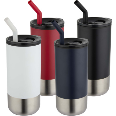 Logo trade promotional items picture of: Grayson 480 ml RCS recycled insulated tumbler with straw