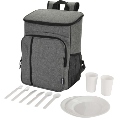 Logotrade promotional products photo of: Tundra GRS recycled picnic cooler backpack with cutlery set 20L