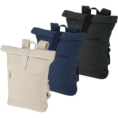 Logo trade promotional merchandise photo of: Recanvas 14” GRS recycled rolltop backpack 16L