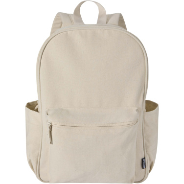 Logo trade promotional product photo of: Recanvas 15.6” GRS recycled city backpack 16L