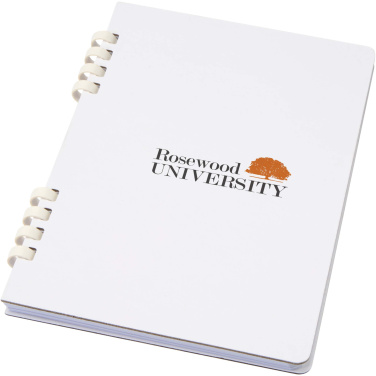 Logo trade promotional merchandise image of: Fil A5 hard cover RCS recycled spiral notebook