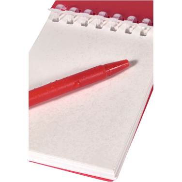 Logo trade corporate gifts image of: Lig Mini recycled outdoor soft cover notebook and ballpoint pen set (black ink)