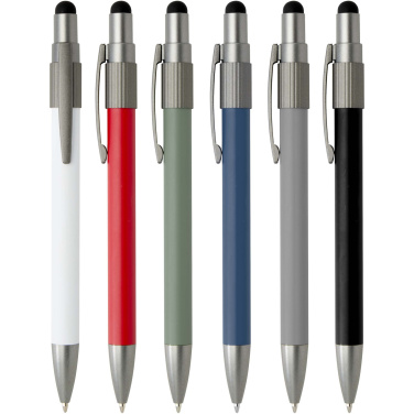 Logo trade corporate gifts picture of: Rill RCS recycled ballpoint pen with stylus and fidget spinner (black ink)