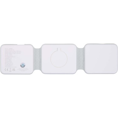 Logo trade corporate gifts picture of: Armus 3-in-1 15W recycled plastic foldable wireless charger
