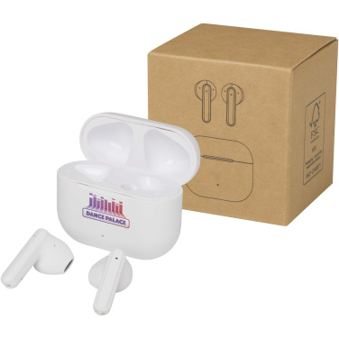 Logo trade promotional giveaways picture of: Altais recycled plastic True Wireless Bluetooth® headset