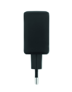 Logotrade promotional gift picture of: EU 2-pole wall adapter/charger