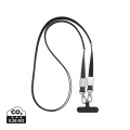 Nivo RCS recycled PET Crossbody lanyard, black