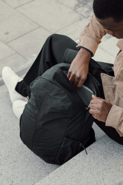 Logo trade promotional gifts image of: KENTO URBAN RCS recycled nylon 15.6 inch Backpack with front