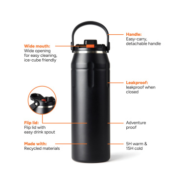 Logotrade promotional product image of: Nordic Drift Trail RCS Insulated sports bottle 940ml