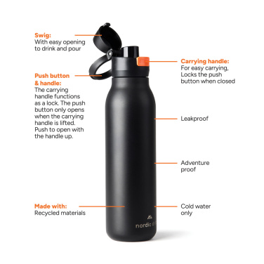 Logotrade promotional item picture of: Nordic Drift Trail RCS Single Wall Water Bottle 750ml