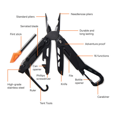 Logo trade promotional merchandise picture of: Nordic Drift Adventure Multi-function Pliers