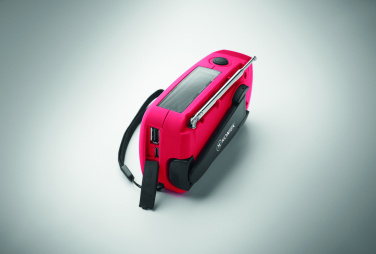 Logo trade promotional merchandise photo of: Portable radio SOS with LED torch