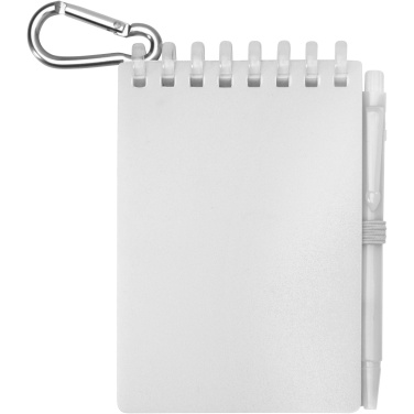 Logo trade promotional gifts picture of: Lig Mini recycled outdoor soft cover notebook and ballpoint pen set (black ink)