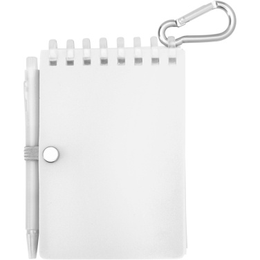 Logo trade business gift photo of: Lig Mini recycled outdoor soft cover notebook and ballpoint pen set (black ink)