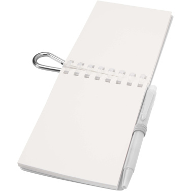 Logo trade promotional merchandise picture of: Lig Mini recycled outdoor soft cover notebook and ballpoint pen set (black ink)