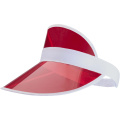 Bright cap with transparent visor , Red