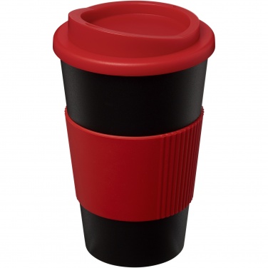 Logo trade reklaamtoote pilt: Americano® 350 ml silikoonist võruga kohvitops
