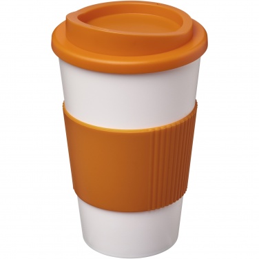 Logo trade reklaamtoote pilt: Americano® 350 ml silikoonist võruga kohvitops