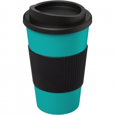 Logo trade reklaamtoote pilt: Americano® 350 ml silikoonist võruga kohvitops