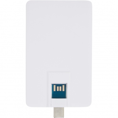 Logo trade reklaamkingituse pilt: Duo õhuke 64 GB USB-draiv koos Type-C ja USB-A 3.0-ga