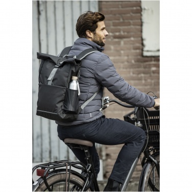Logotrade firmakingituse foto: Aqua 15" GRS taaskasutatud veekindel rulliga rattakott 20L