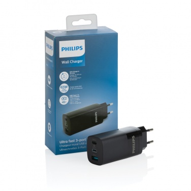 Logo trade firmakingi pilt: Philipsi 65 W ülikiire PD 3-pordiline USB seinalaadija