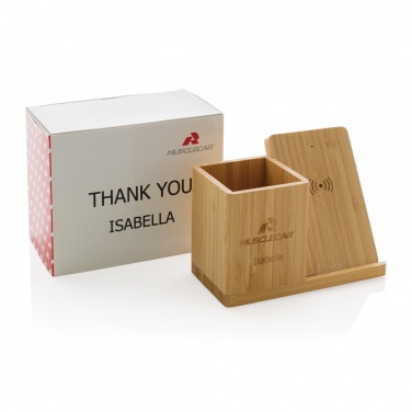 Logotrade reklaamkingituse foto: Calgary bambusest 10W juhtmevaba laadija