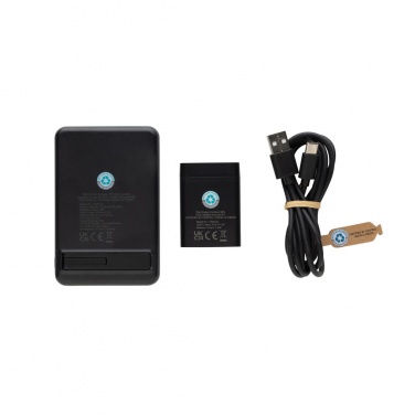 Logo trade reklaamkingi pilt: Powerbase RCS taaskasutatud plastist kolm ühes laadija koos toitepangaga