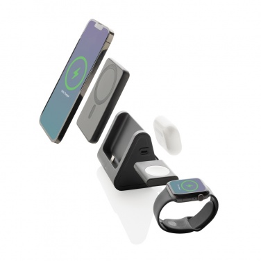 Logotrade ärikingid pilt: Powerbase RCS taaskasutatud plastist kolm ühes laadija koos toitepangaga