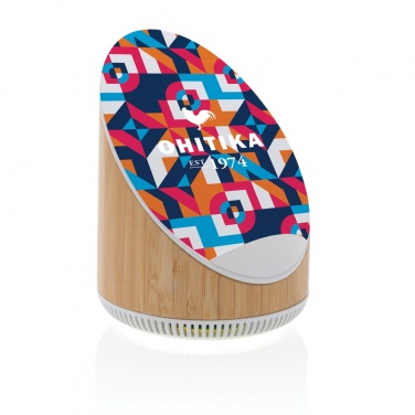 Logo trade reklaamkingid foto: Ovate bambusest 5W kõlar koos 15W juhtmevaba laadijaga