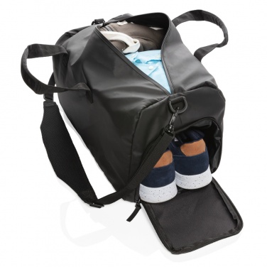 Logo trade ärikingi pilt: Moodne must nädalavahetusekott PVC-vaba