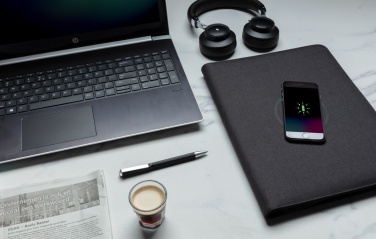 Logo trade firmakingituse pilt: Air 5W juhtmevaba laadimisega portfolio A4 koos 5000 mAh akupangaga