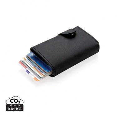 Logotrade reklaamtoote foto: Standardne alumiiniumist RFID kaardihoidja PU rahakotiga
