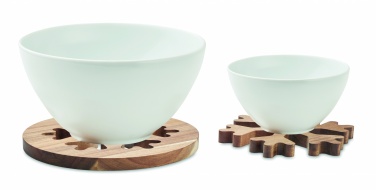 Logo trade ärikingi pilt: Akaatsia puidust potihoidjate komplekt