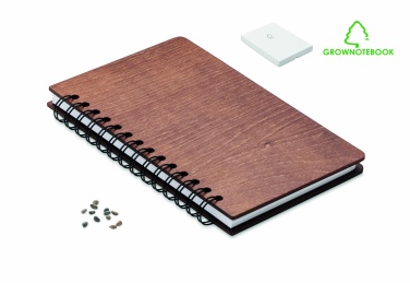 Logotrade firmakingitused pilt: A5 kasepuidust märkmik GROWBOOK™