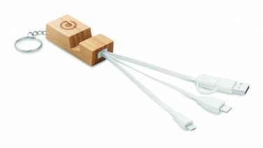 Logo trade reklaamkingi pilt: Bambusest võtmehoidja ja mobiilialus Salo