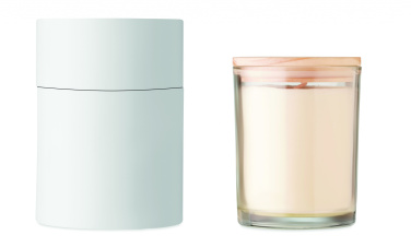 Logotrade firmakingituse foto: Vanilli lõhnaga küünal